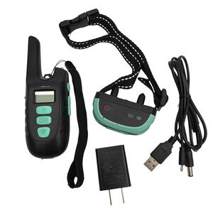 Rechargeable Remote Dog Training Collar Set with Remote, Collar Receiver, USB/AC
